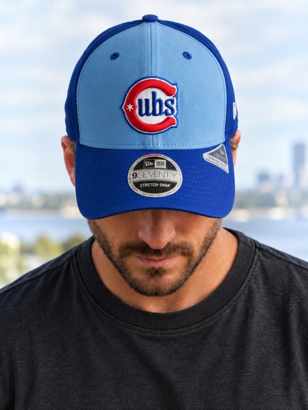 Chicago Cubs Alternate Blues 9SEVENTY Stretch-Snap Back Hat New Era NWT